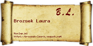 Brozsek Laura névjegykártya